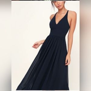 Lulu's Lace Back Maxi Dress